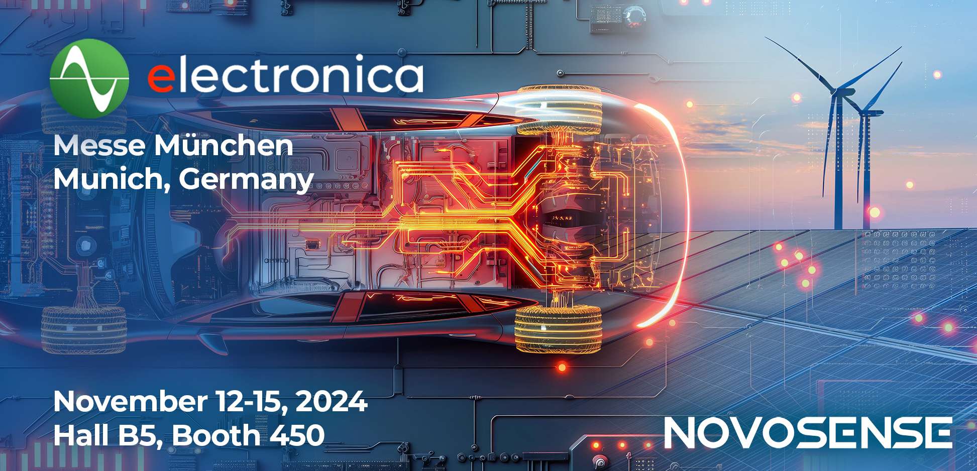 NOVOSENSEは、インテリジェントカー、電動化、産業制御に関する最新の研究開発成果をelectronica 2024に発表